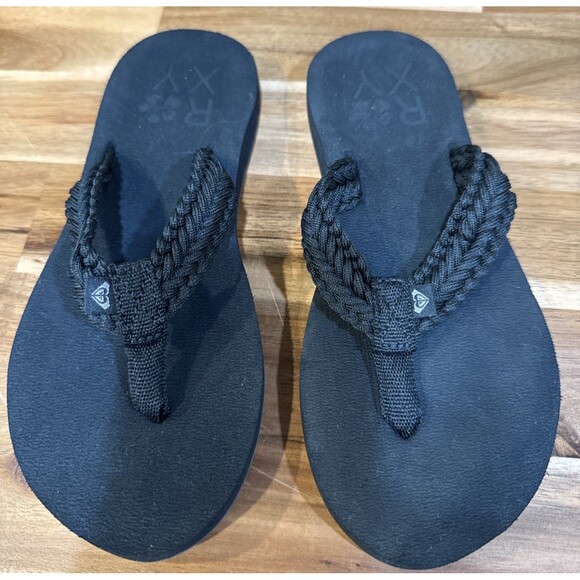 roxy Shoes - Roxy Womens Tidepool Sandals Flip Flops Size 5 Black NWOT
